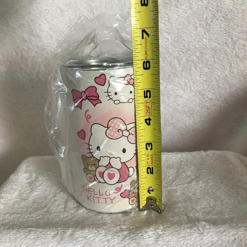 Hello Kitty Coffee tea water Mug w Straw Portable Stainless Steel Insulated Mug